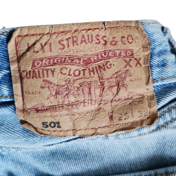 ‼️SOLD‼️ VTG Levi's 501 XX Original True Vintage Frayed Cut Off Distressed Denim - Picture 15 of 16